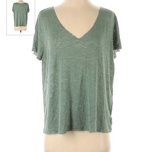 Urban outfitters green textured vneck
